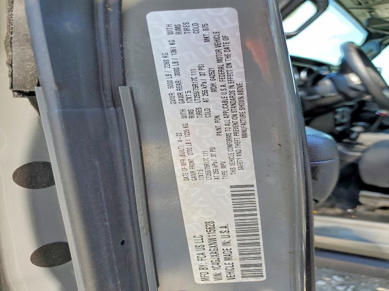 50346126 :رقم المزاد ، 1C4GJXAGXNW115628 vin ، 2022 Jeep Wrangler مزاد بيع