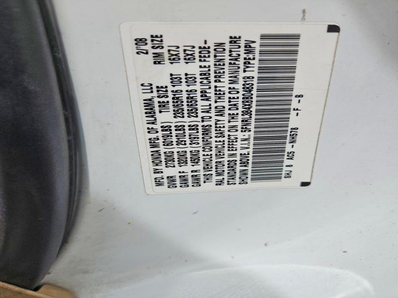 Aukcja sprzedaży 2008 Honda Odyssey, vin: 5FNRL384X8B048318, numer aukcji: 50782236