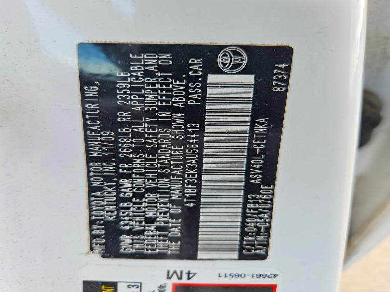 Продажа на аукционе авто 2010 Toyota Camry, vin: 4T1BF3EK3AU564413, номер лота: 49401576