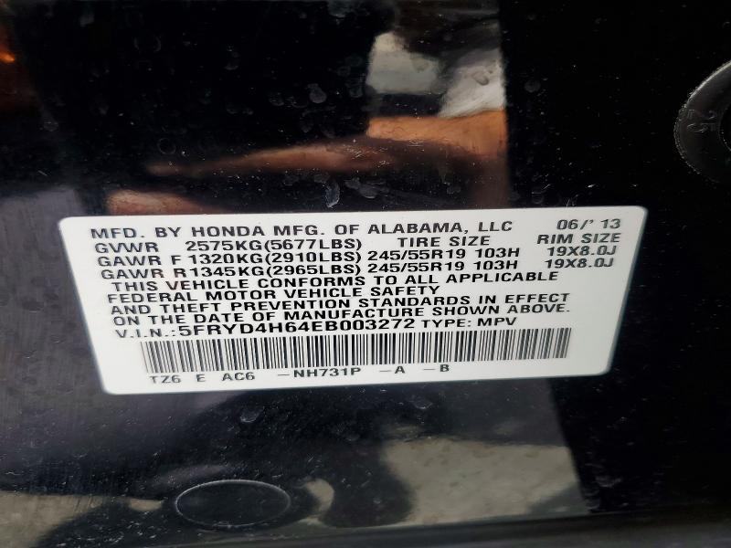 2014 Acura Mdx მანქანა იყიდება აუქციონზე, vin: 5FRYD4H64EB003272, აუქციონის ნომერი: 52041066