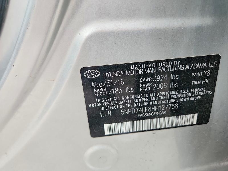 Aukcja sprzedaży 2017 Hyundai Elantra, vin: 5NPD74LF8HH127758, numer aukcji: 51001026