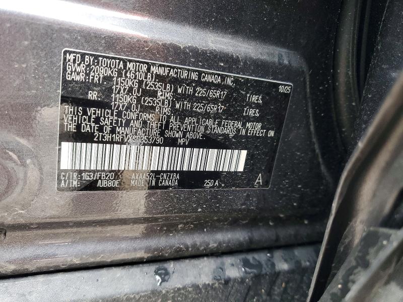 Aukcja sprzedaży 2025 Toyota Rav4, vin: 2T3H1RFVXSC353790, numer aukcji: 50646816