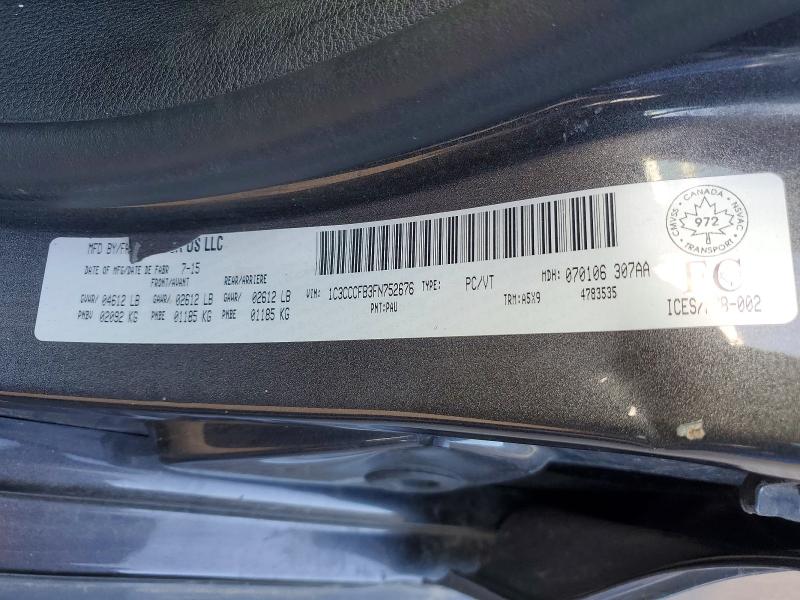 2015 Chrysler 200 მანქანა იყიდება აუქციონზე, vin: 1C3CCCFB3FN752676, აუქციონის ნომერი: 50596896