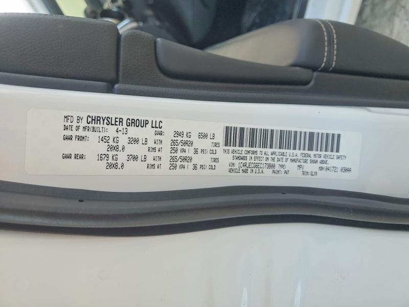 Продаж на аукціоні авто 2014 Jeep Grand Cherokee, vin: 1C4RJECG6EC173800, номер лоту: 48459576