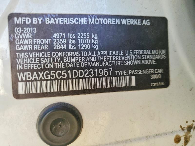 Продаж на аукціоні авто 2013 Bmw 528, vin: WBAXG5C51DD231967, номер лоту: 48704356