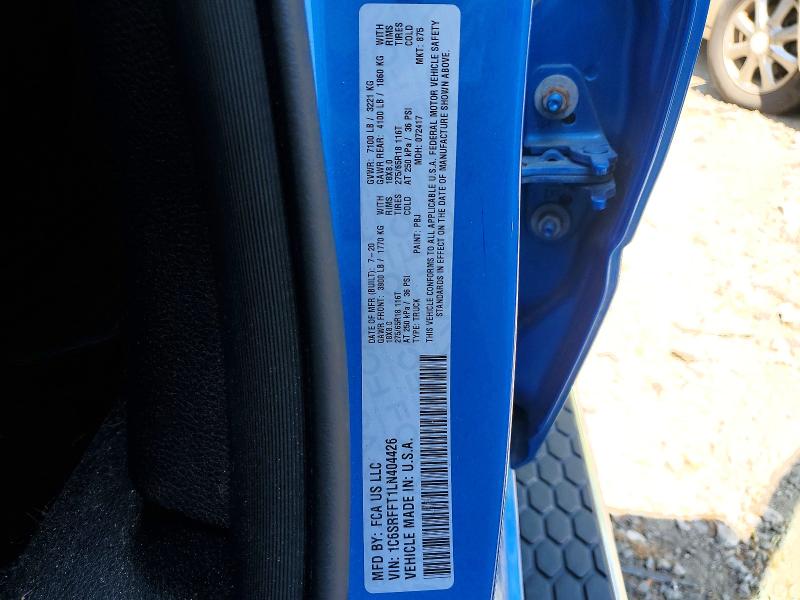 Продажа на аукционе авто 2020 Ram 1500, vin: 1C6SRFFT1LN404426, номер лота: 50688876