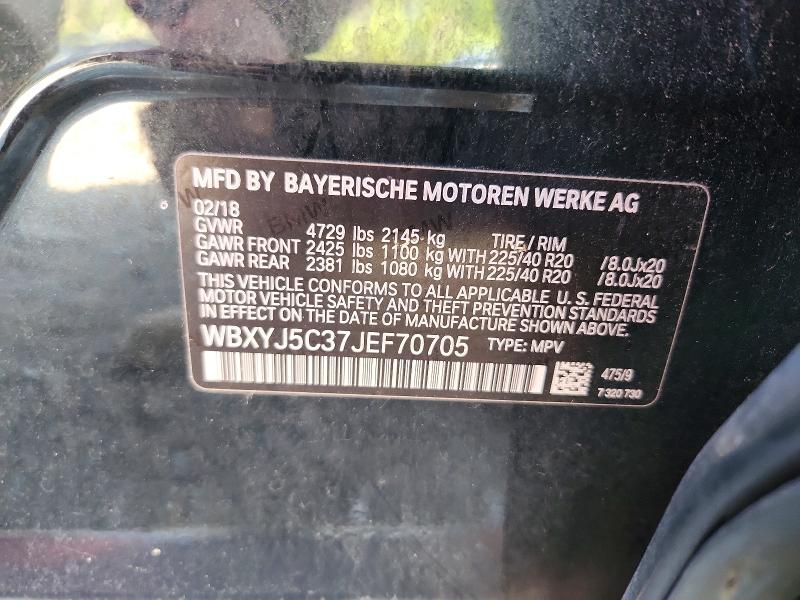 50453586 :رقم المزاد ، WBXYJ5C37JEF70705 vin ، 2018 Bmw X2 مزاد بيع