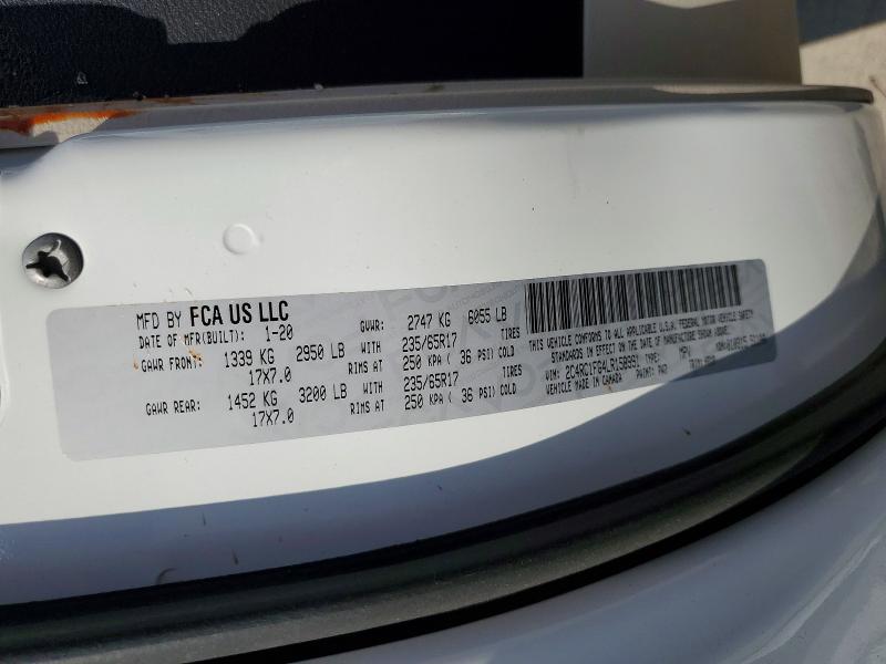 Aukcja sprzedaży 2020 Chrysler Pacifica, vin: 2C4RC1FG4LR158991, numer aukcji: 51089166