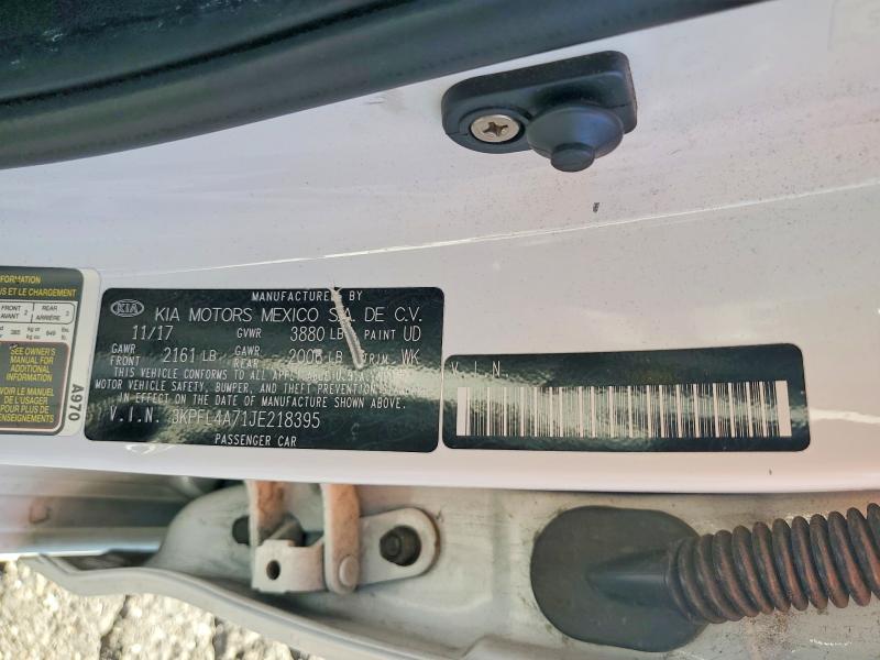 48445216 :رقم المزاد ، 3KPFL4A71JE218395 vin ، 2018 Kia Forte مزاد بيع