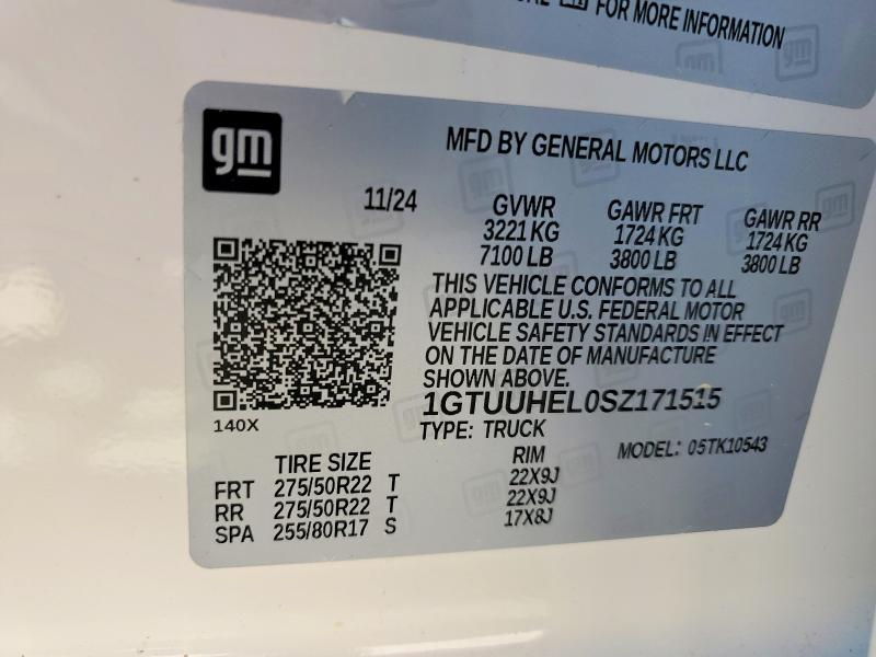 2025 Gmc Sierra მანქანა იყიდება აუქციონზე, vin: 1GTUUHEL0SZ171515, აუქციონის ნომერი: 47901106