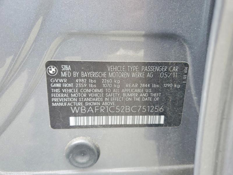 Aukcja sprzedaży 2011 Bmw 528, vin: WBAFR1C52BC751256, numer aukcji: 47247806