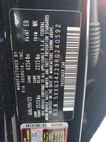 50891656 :رقم المزاد ، 5XXG34J29RG240592 vin ، 2024 Kia K5 مزاد بيع