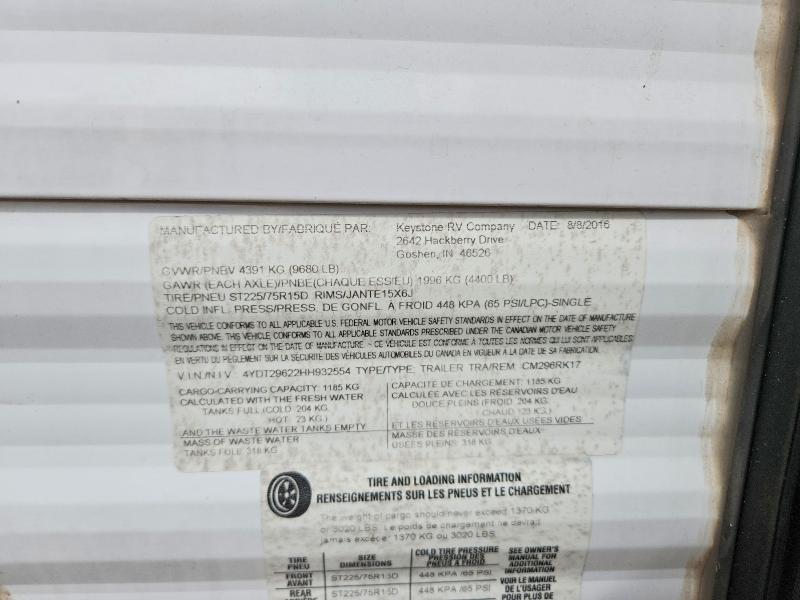 Продажа на аукционе авто 2017 Dutchman Coleman, vin: 4YDT29622HH932554, номер лота: 49815106