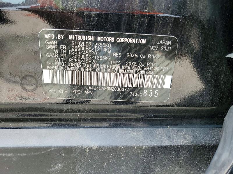 Aukcja sprzedaży 2022 Mitsubishi Outlander, vin: JA4J4UA83NZ036377, numer aukcji: 49430046