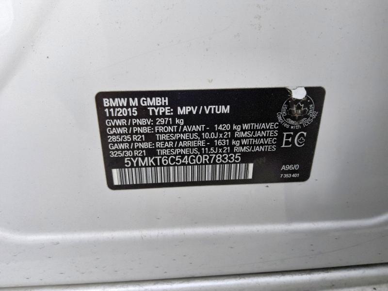 Продаж на аукціоні авто 2016 Bmw X5, vin: 5YMKT6C54G0R78335, номер лоту: 49755916