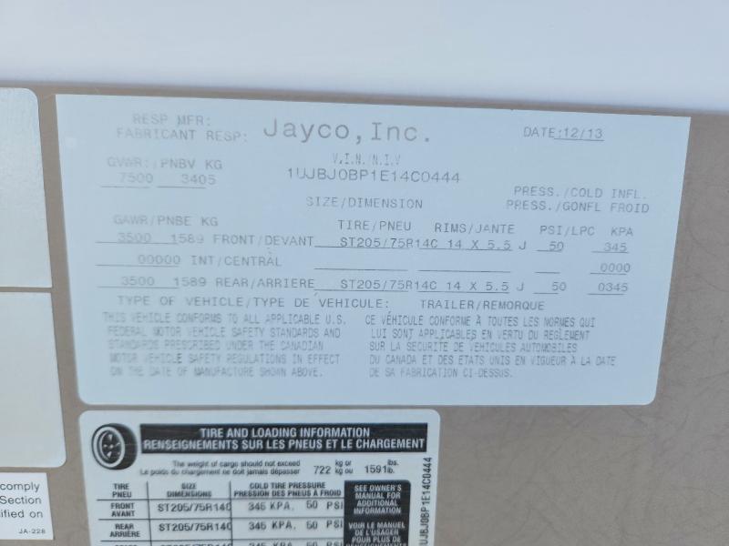 Aukcja sprzedaży 2014 Jayco Whitehawk 28 Dsbh, vin: 1UJBJ0BP1E14C0444, numer aukcji: 50751216