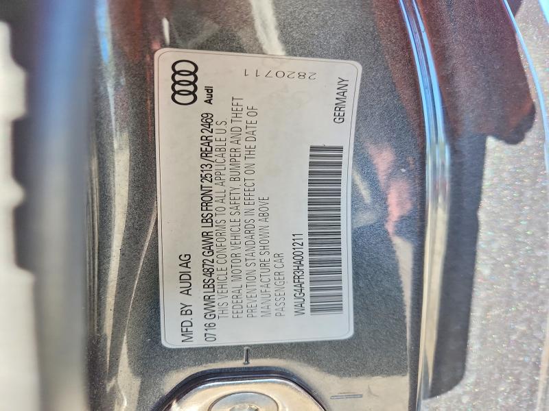 Продажа на аукционе авто 2017 Audi S5, vin: WAUG4AFR3HA001211, номер лота: 50308806
