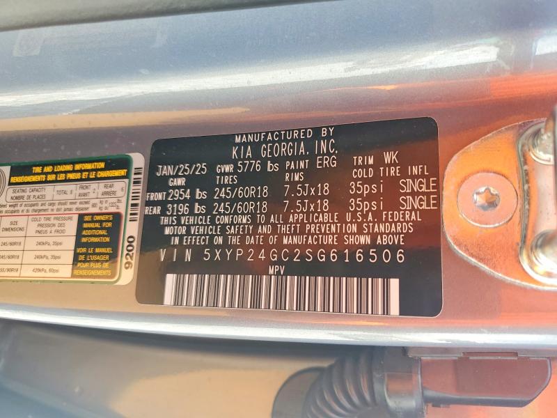 Продаж на аукціоні авто 2025 Kia Telluride, vin: 5XYP24GC2SG616506, номер лоту: 48643306