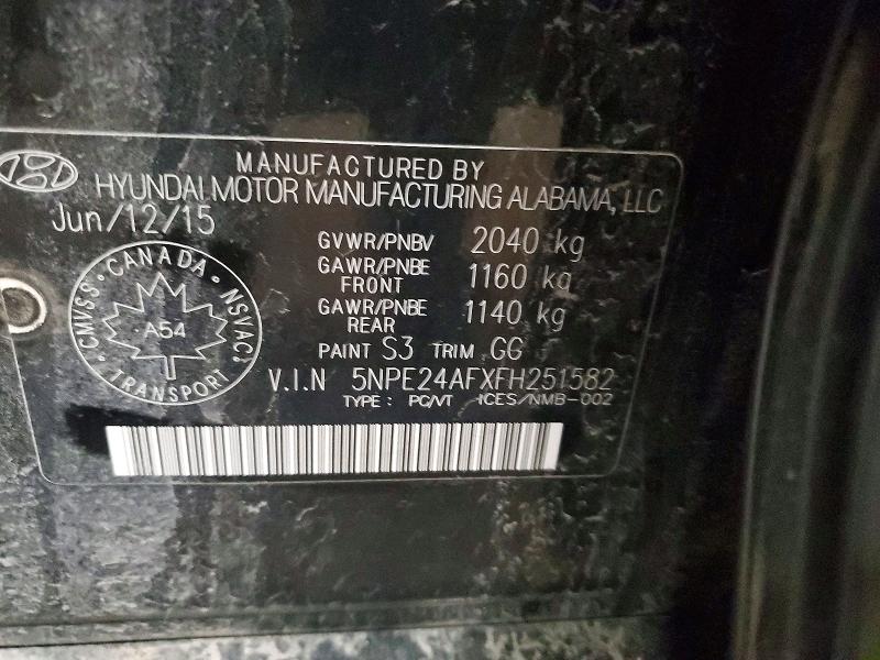 Aukcja sprzedaży 2015 Hyundai Sonata, vin: 5NPE24AFXFH251582, numer aukcji: 48292736