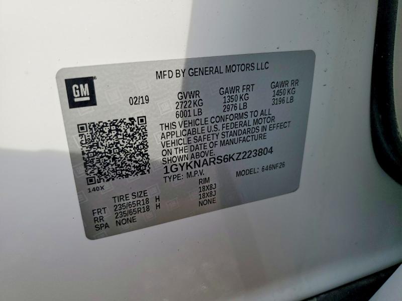 Aukcja sprzedaży 2019 Cadillac Xt5, vin: 1GYKNARS6KZ223804, numer aukcji: 49614366