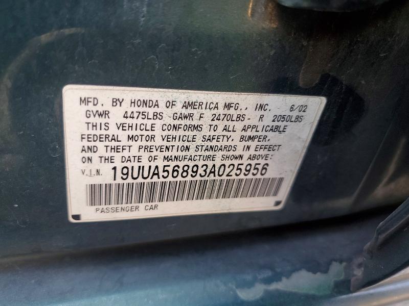 Продажа на аукционе авто 2003 Acura 3.2tl, vin: 19UUA56893A025956, номер лота: 50640206