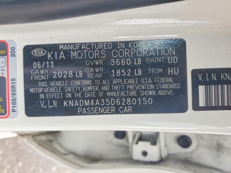 Aukcja sprzedaży 2013 Kia Rio, vin: KNADM4A35D6280150, numer aukcji: 50180186