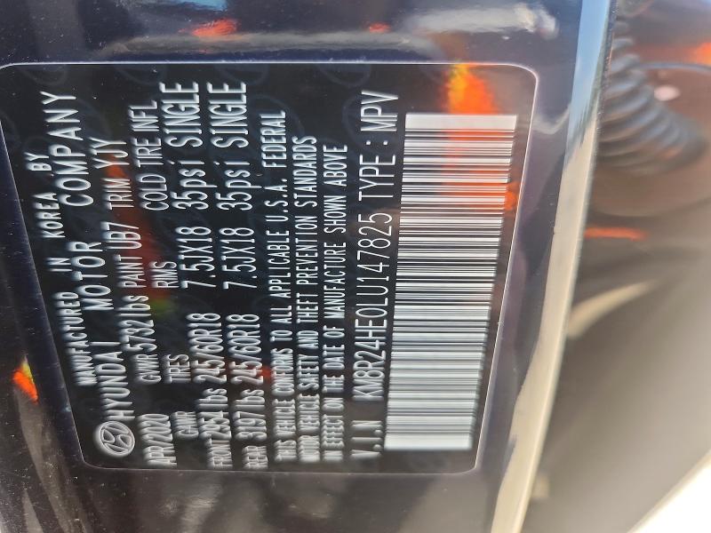 51422806 :رقم المزاد ، KM8R24HE0LU147825 vin ، 2020 Hyundai Palisade مزاد بيع