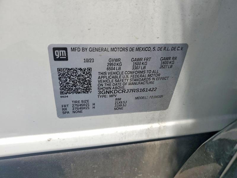Продажа на аукционе авто 2024 Chevrolet Blazer, vin: 3GNKDCRJ7RS161422, номер лота: 50921766