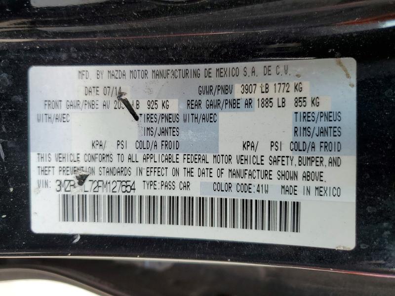 50299386 :رقم المزاد ، 3MZBM1L72FM127654 vin ، 2015 Mazda 3 مزاد بيع