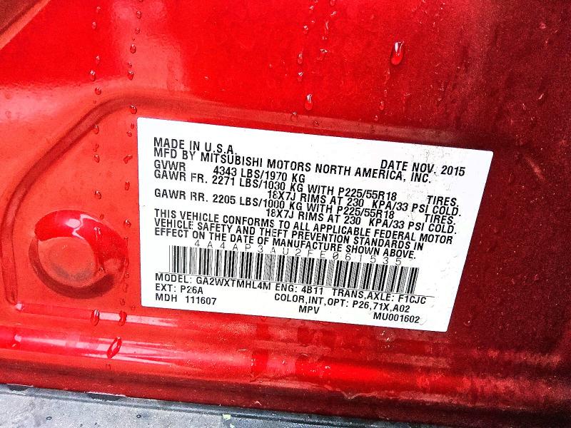 Продаж на аукціоні авто 2015 Mitsubishi Outlander Sport, vin: 4A4AP3AU2FE061535, номер лоту: 51487986