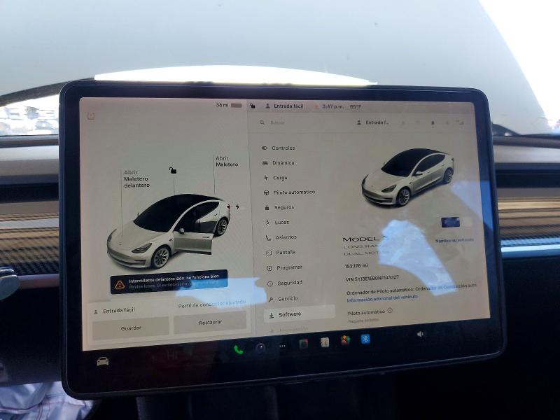 Продаж на аукціоні авто 2022 Tesla Model 3, vin: 5YJ3E1EB0NF143327, номер лоту: 48138896