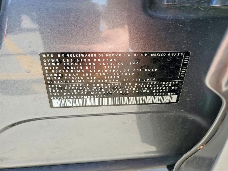 Продажа на аукционе авто 2023 Volkswagen Tiguan, vin: 3VVCB7AX2PM093043, номер лота: 50388816