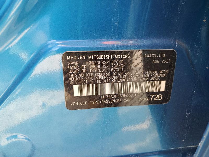 Aukcja sprzedaży 2024 Mitsubishi Mirage, vin: ML32AUHJ5RH003102, numer aukcji: 48968146