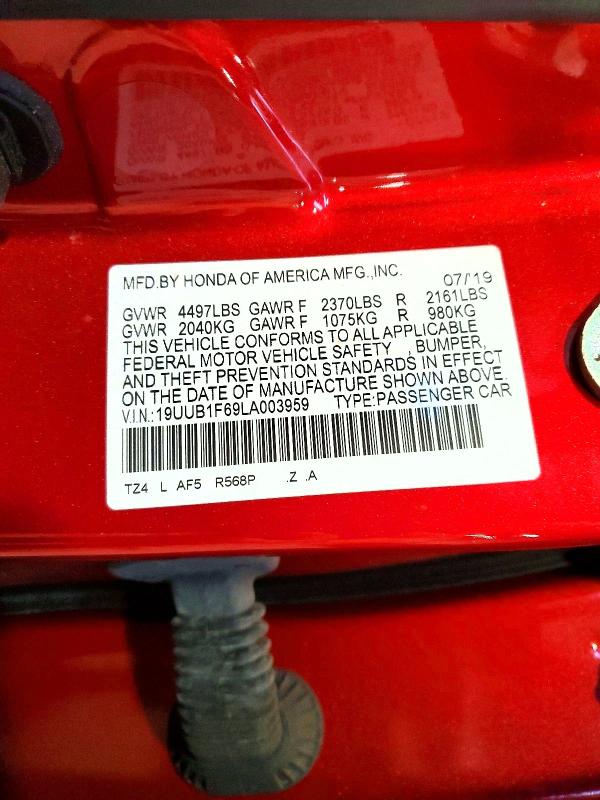 2020 Acura Tlx მანქანა იყიდება აუქციონზე, vin: 19UUB1F69LA003959, აუქციონის ნომერი: 50774836