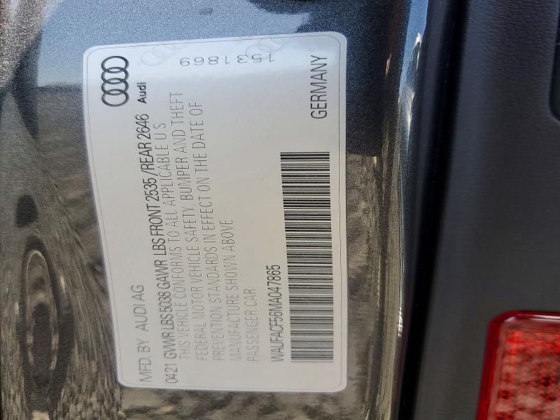 2021 Audi A5 მანქანა იყიდება აუქციონზე, vin: WAUFACF56MA047865, აუქციონის ნომერი: 50774886