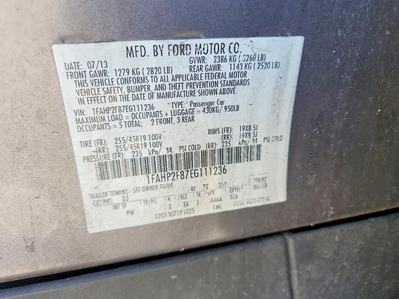 Aukcja sprzedaży 2014 Ford Taurus, vin: 1FAHP2F87EG111236, numer aukcji: 49138726