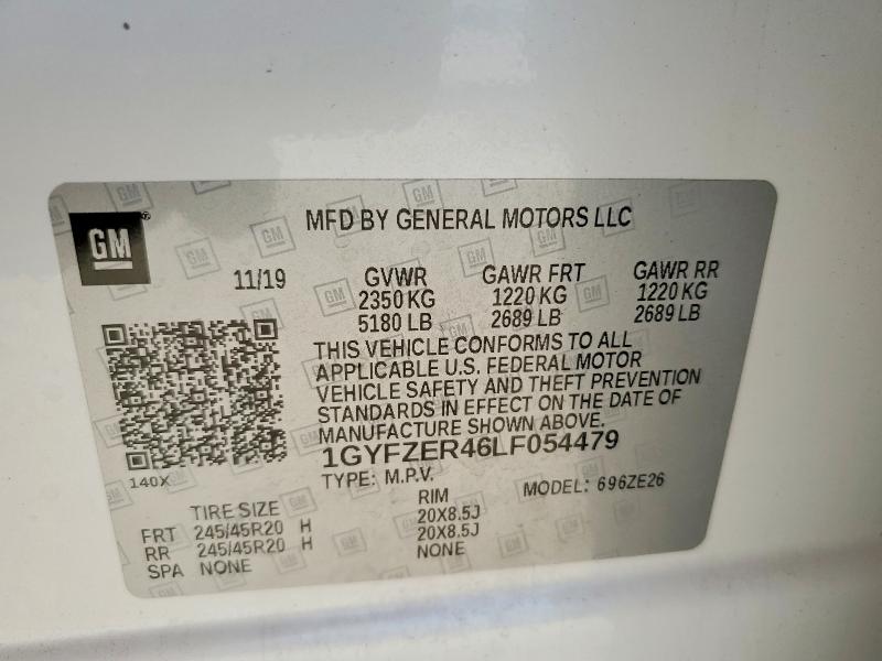 2020 Cadillac Xt4 მანქანა იყიდება აუქციონზე, vin: 1GYFZER46LF054479, აუქციონის ნომერი: 50275206