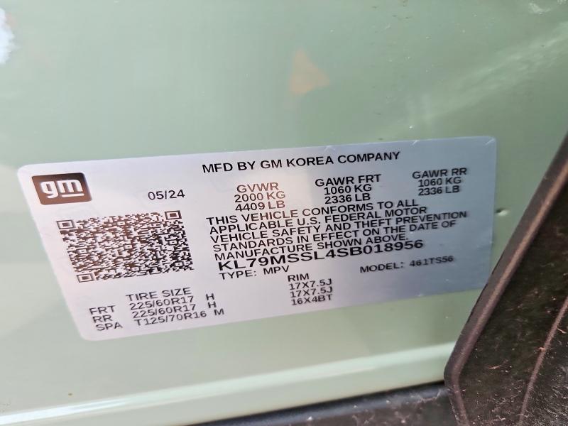 50242256 :رقم المزاد ، KL79MSSL4SB018956 vin ، 2025 Chevrolet Trailblazer مزاد بيع