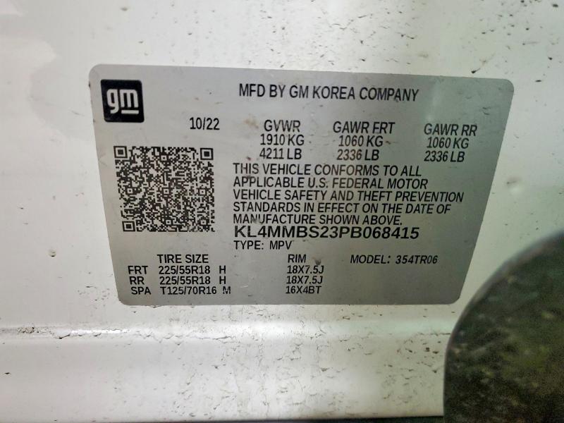Продажа на аукционе авто 2023 Buick Encore Gx, vin: KL4MMBS23PB068415, номер лота: 48622596