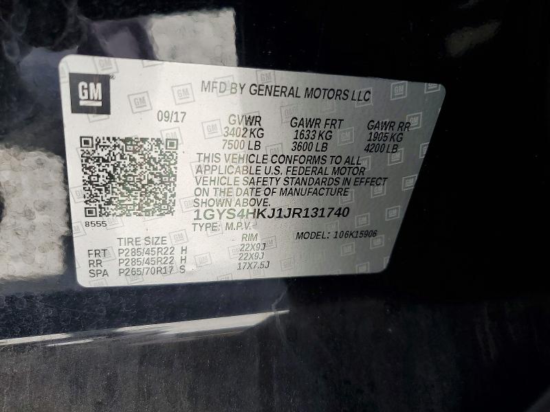 Aukcja sprzedaży 2018 Cadillac Escalade, vin: 1GYS4HKJ1JR131740, numer aukcji: 50723566