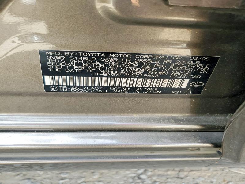Продаж на аукціоні авто 2005 Lexus Ls, vin: JTHBN36F355019643, номер лоту: 49678356