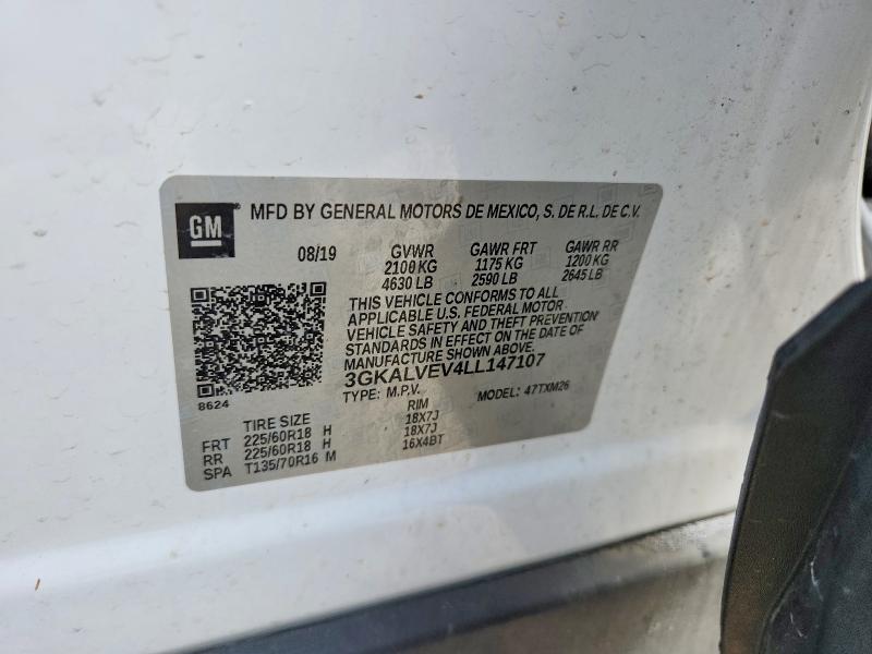 2020 Gmc Terrainslt მანქანა იყიდება აუქციონზე, vin: 3GKALVEV4LL147107, აუქციონის ნომერი: 51956616