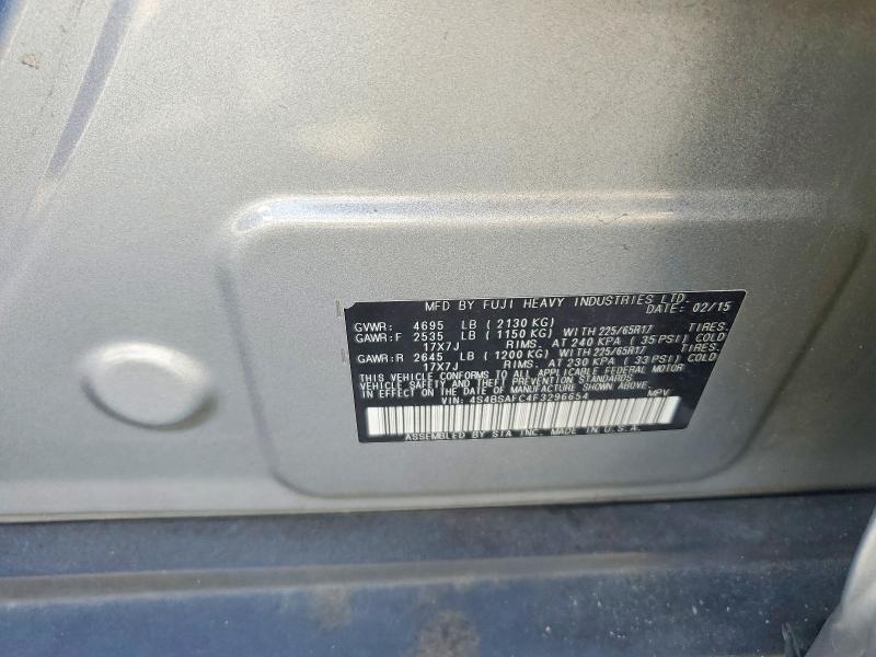 48421556 :رقم المزاد ، 4S4BSAFC4F3296654 vin ، 2015 Subaru Outback مزاد بيع