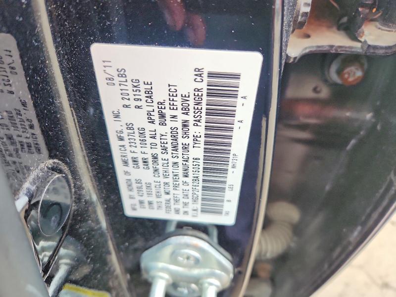 Aukcja sprzedaży 2011 Honda Accord, vin: 1HGCP2F62BA150576, numer aukcji: 49636396