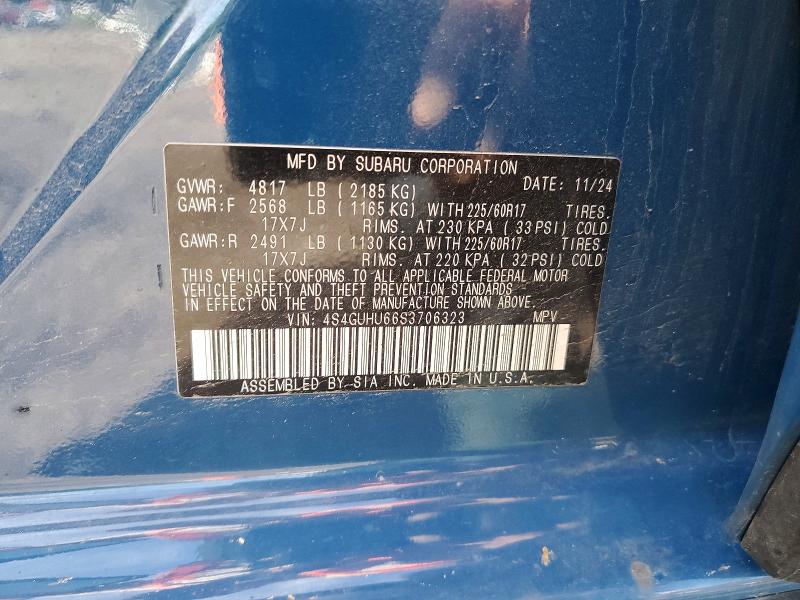 Aukcja sprzedaży 2025 Subaru Crosstrek, vin: 4S4GUHU66S3706323, numer aukcji: 51164416