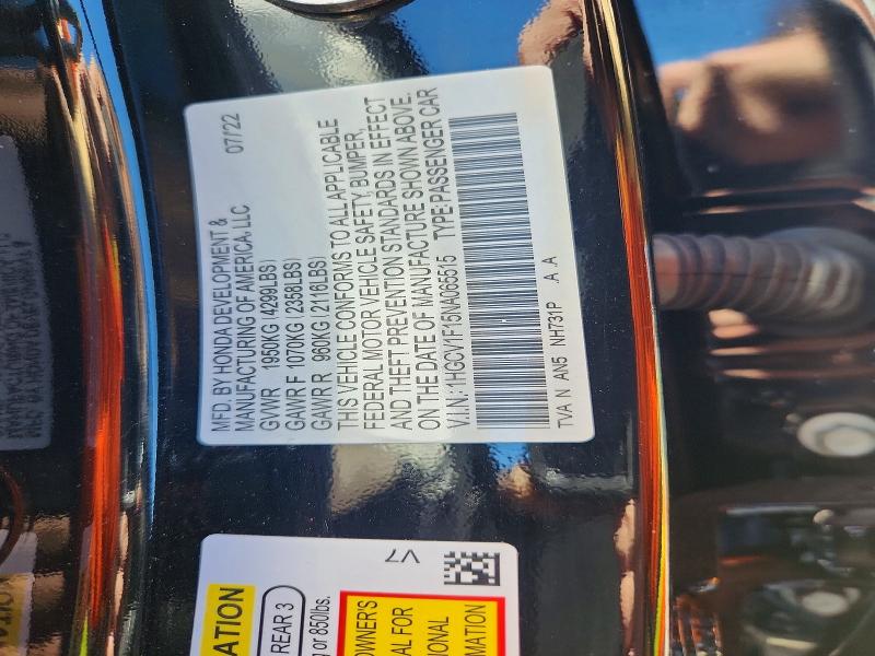 Aukcja sprzedaży 2022 Honda Accord, vin: 1HGCV1F15NA065515, numer aukcji: 49533166