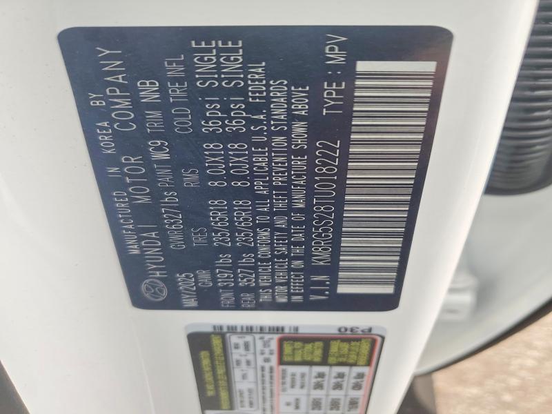 Aukcja sprzedaży 2026 Hyundai Palisade, vin: KM8RG5S28TU018222, numer aukcji: 49672016