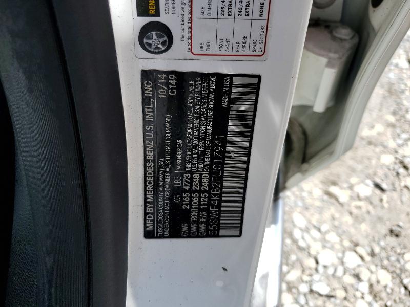 Продаж на аукціоні авто 2015 Mercedes-benz C, vin: 55SWF4KB2FU017941, номер лоту: 48848076