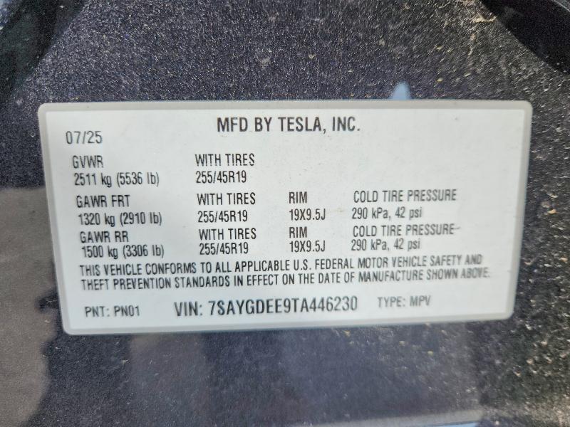 Продажа на аукционе авто 2026 Tesla Model Y, vin: 7SAYGDEE9TA446230, номер лота: 51428766