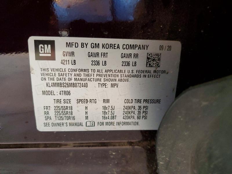 Aukcja sprzedaży 2021 Buick Encore Gx, vin: KL4MMBS26MB072440, numer aukcji: 51888266